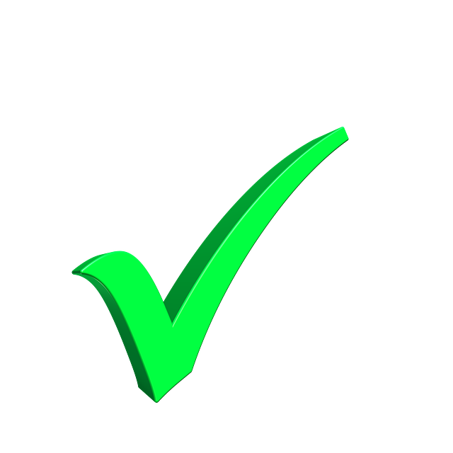 Picture of a checkmark.